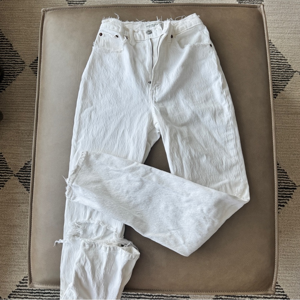 Abercrombie 90s Tall Straight Ultra High Rise Jeans - 26L / 2 Long - Curve Love - Picture 2 of 6